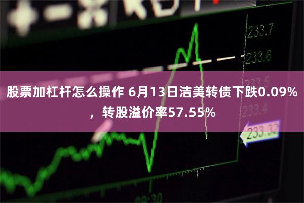 股票加杠杆怎么操作 6月13日洁美转债下跌0.09%，转股溢价率57.55%