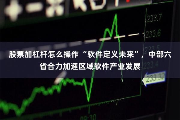 股票加杠杆怎么操作 “软件定义未来”，中部六省合力加速区域软件产业发展