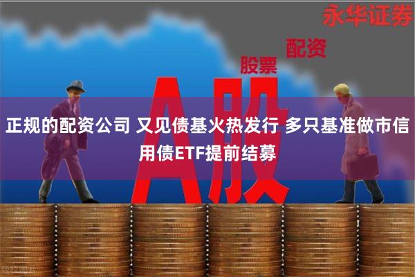 正规的配资公司 又见债基火热发行 多只基准做市信用债ETF提