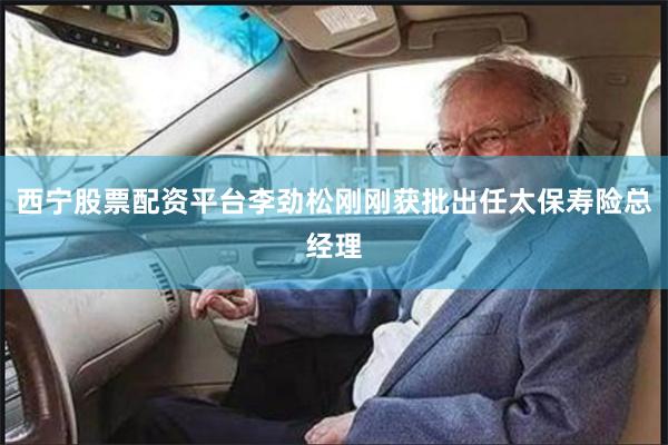 西宁股票配资平台李劲松刚刚获批出任太保寿险总经理